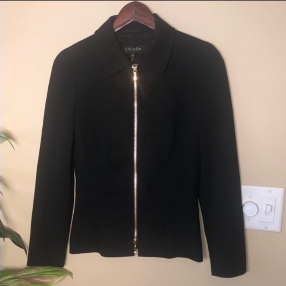 Escada Rouched Double Zip Jacket - image 2